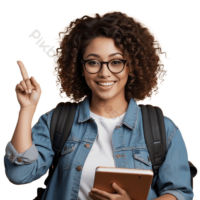 Student with backpack